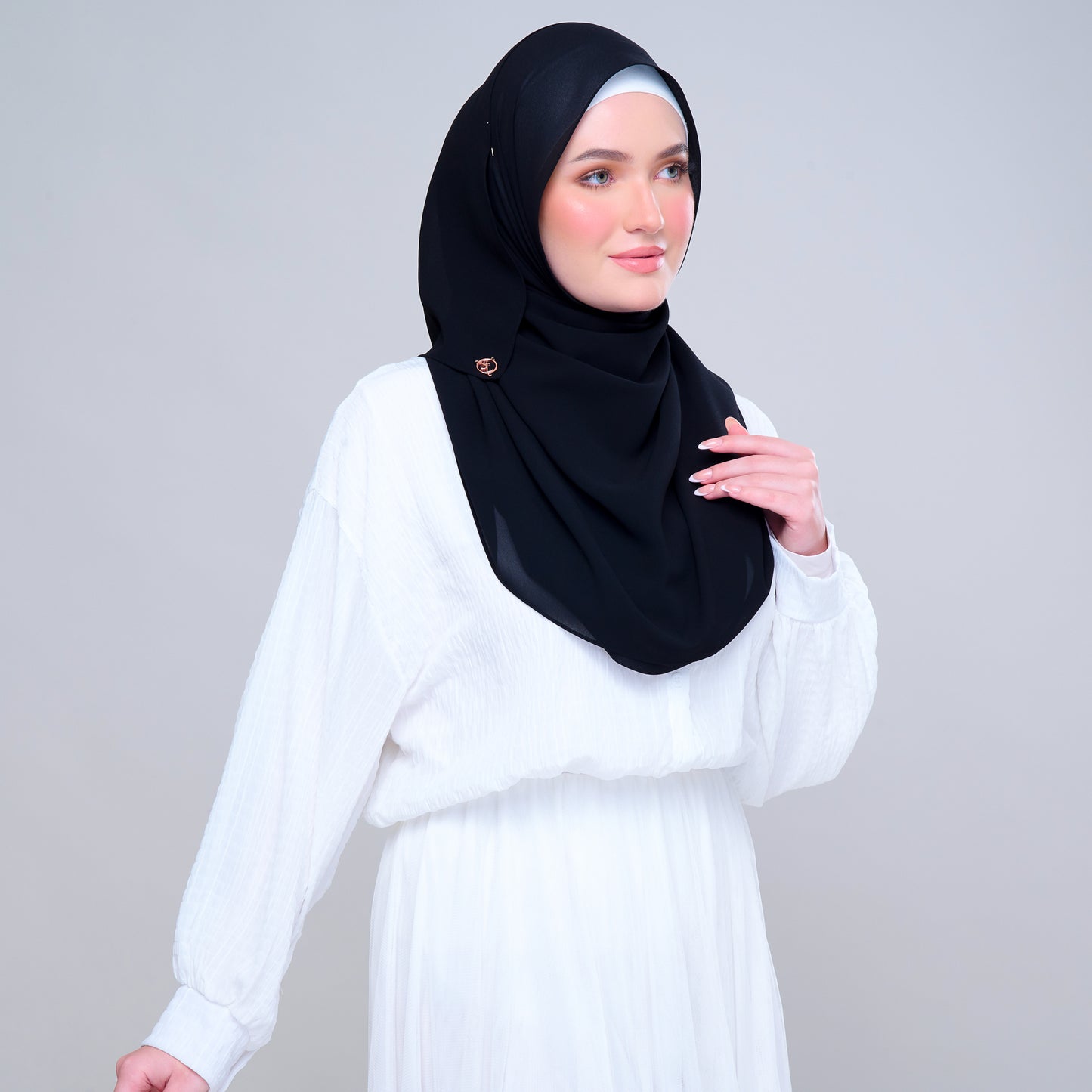 Semi Instant ikat in Black