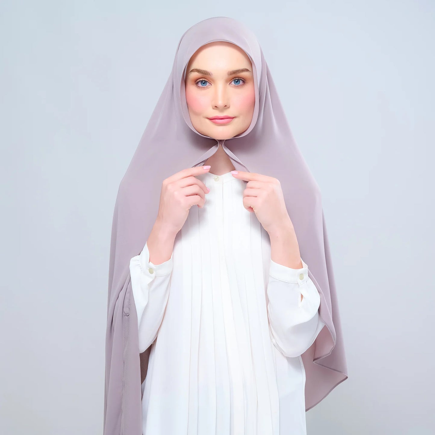 Instant Tag n' Go Shawl | Chiffon Silk in Ash Taupe