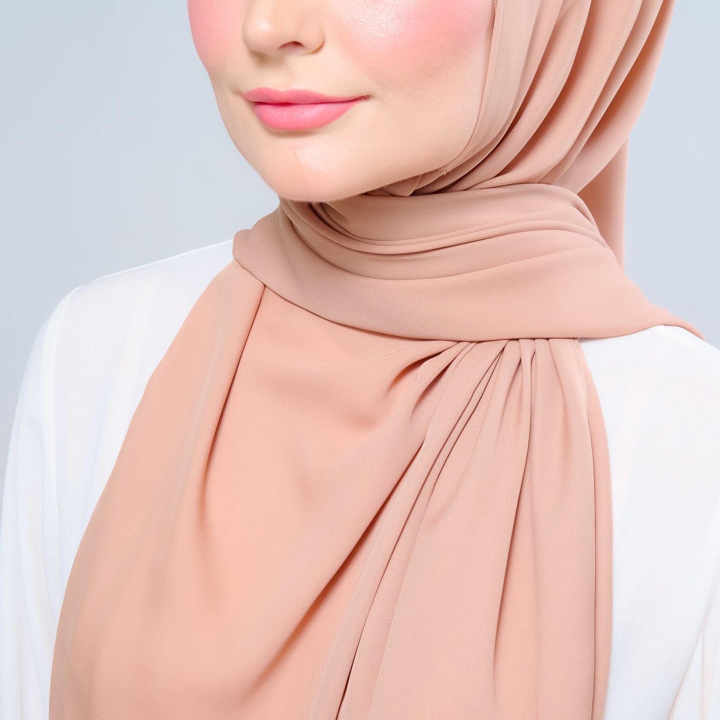 Instant Tag n' Go Shawl | Chiffon Silk in Nutmeg