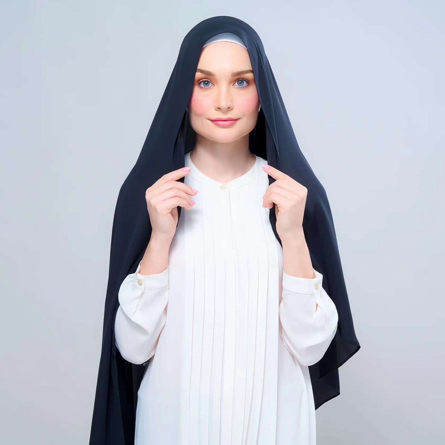 Instant Tag n' Go Shawl | Chiffon Silk in Pitch Black