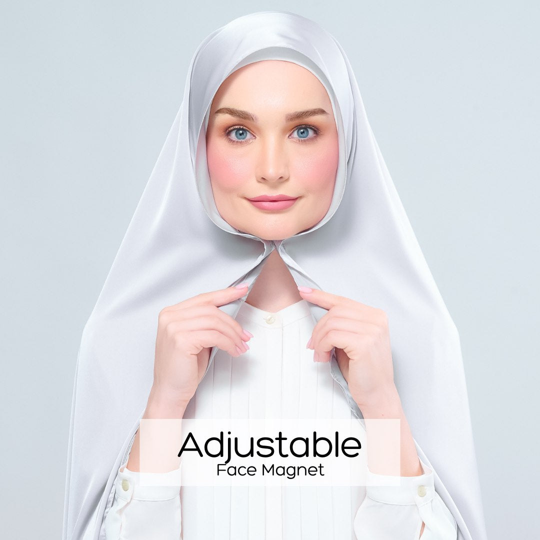 Instant Tag n' Go Shawl | Satin Silk in Silver