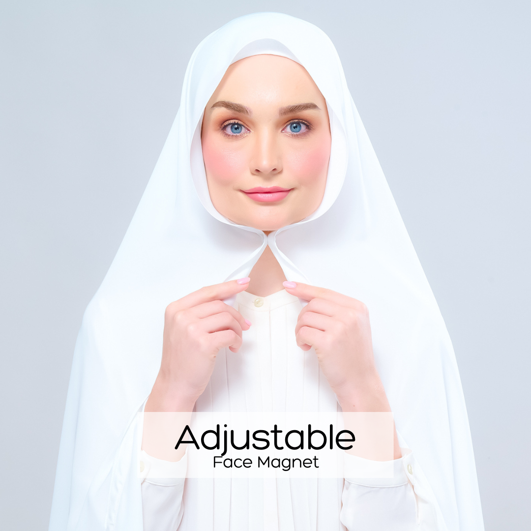 Instant Tag n' Go Shawl | Chiffon Silk in Ivory White