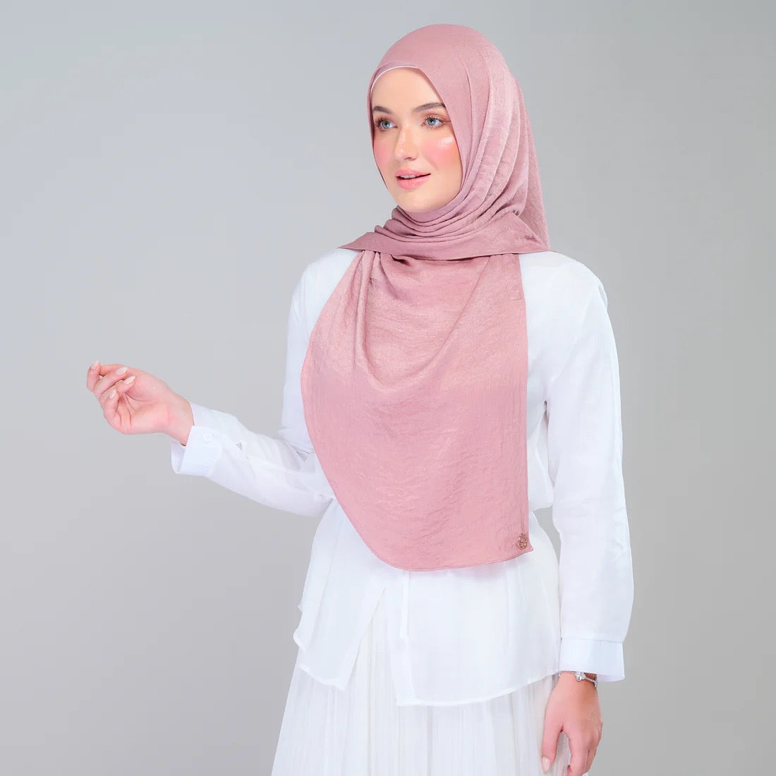 Instant Tag n' Go Shawl | Textured Silk in Blush