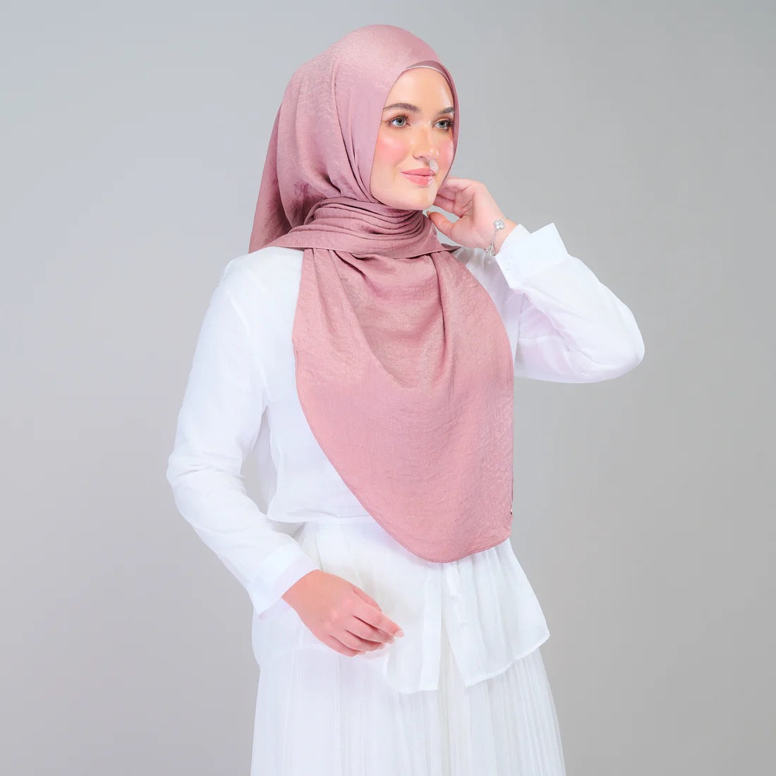Instant Tag n' Go Shawl | Textured Silk in Blush