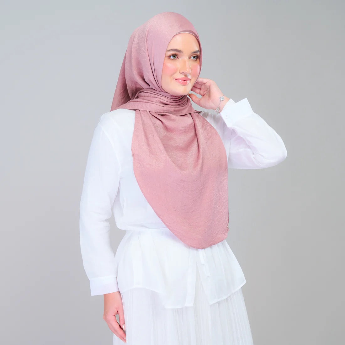 Instant Tag n' Go Shawl | Textured Silk in Blush