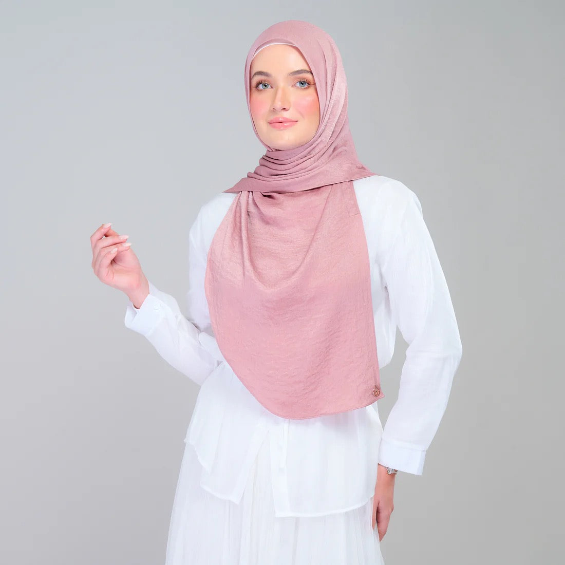 Instant Tag n' Go Shawl | Textured Silk in Blush
