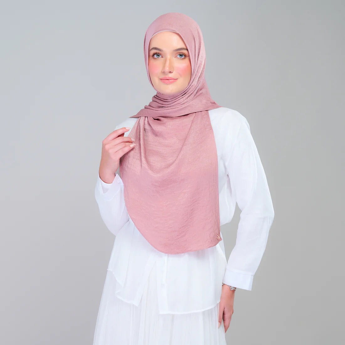 Instant Tag n' Go Shawl | Textured Silk in Blush