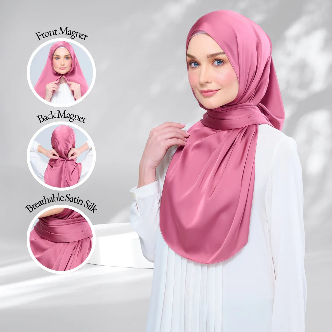 Instant Tag n' Go Shawl | Satin Silk in Sorbet