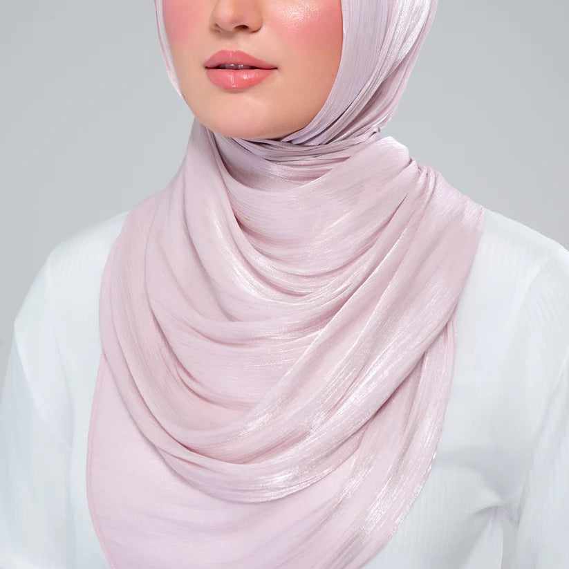 Raia Shawl | Ironless Shimmer in Nude Rose