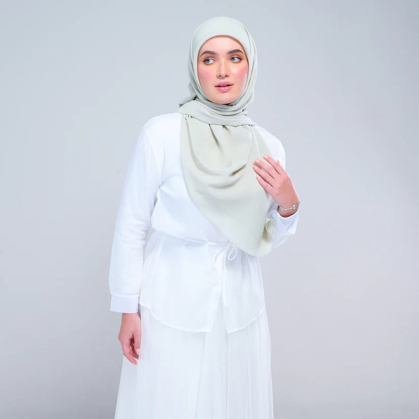 Instant Square Tag n' Go | Cotton Voile in Light Sage