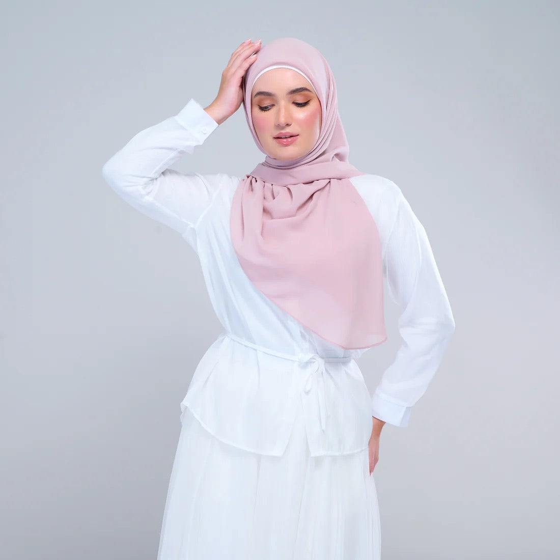 Instant Square Tag n' Go | Cotton Voile in Nude Pink