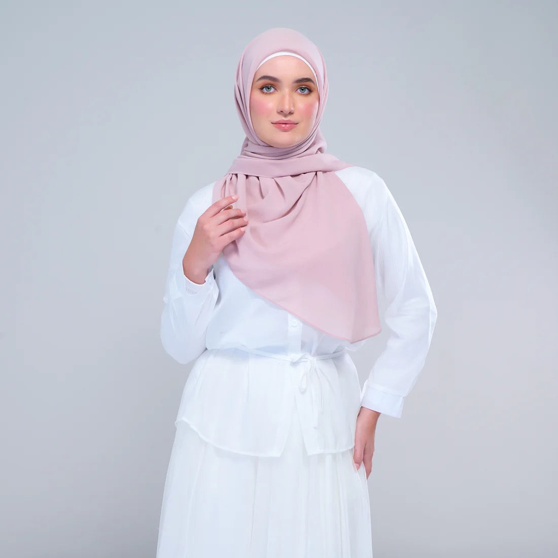 Instant Square Tag n' Go | Cotton Voile in Nude Pink