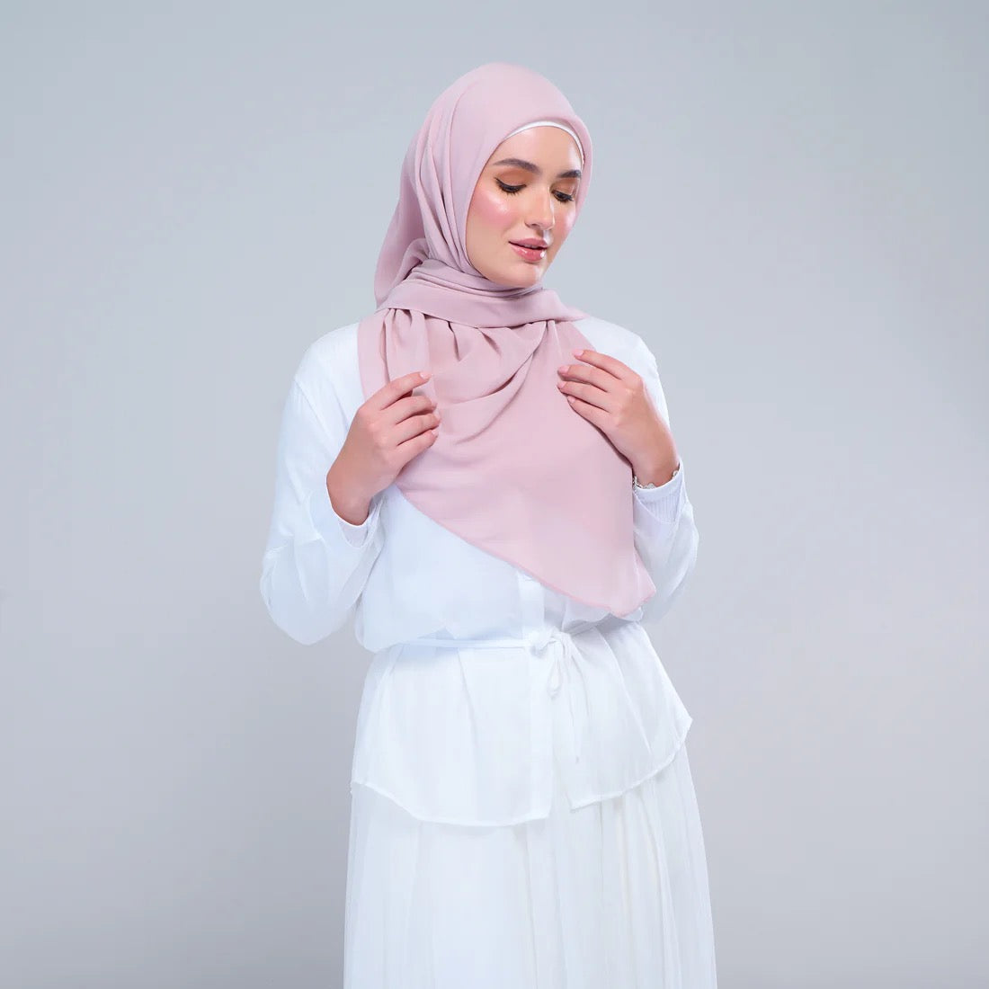 Instant Square Tag n' Go | Cotton Voile in Nude Pink