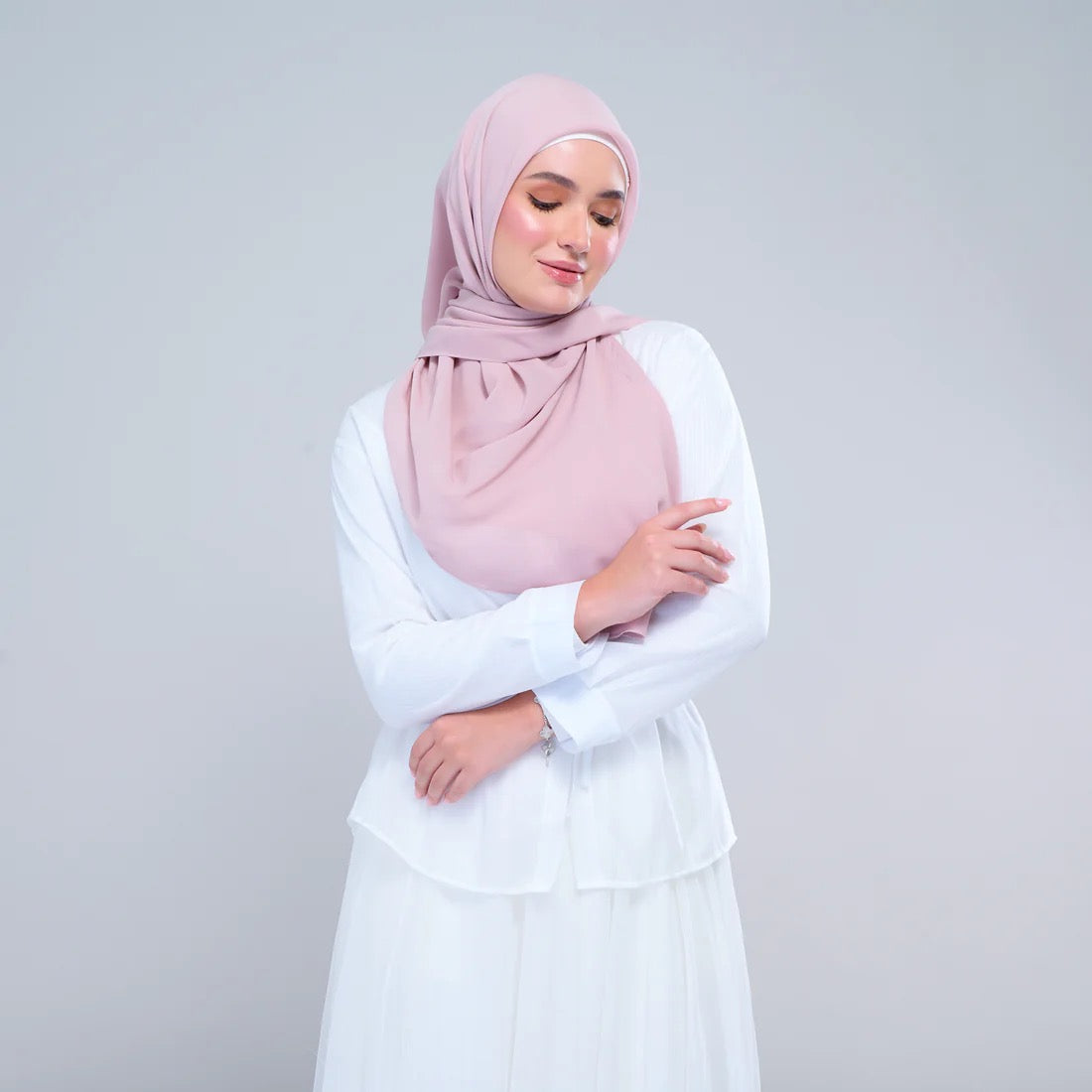 Instant Square Tag n' Go | Cotton Voile in Nude Pink