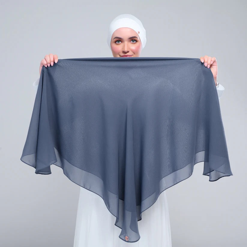 Instant Square Tag n' Go | Cotton Voile in Denim Blue