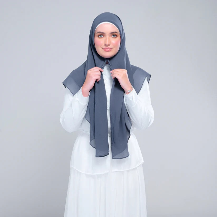 Instant Square Tag n' Go | Cotton Voile in Denim Blue
