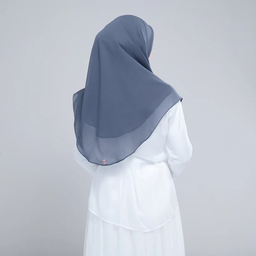 Instant Square Tag n' Go | Cotton Voile in Denim Blue