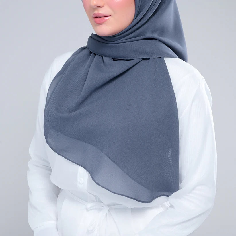 Instant Square Tag n' Go | Cotton Voile in Denim Blue