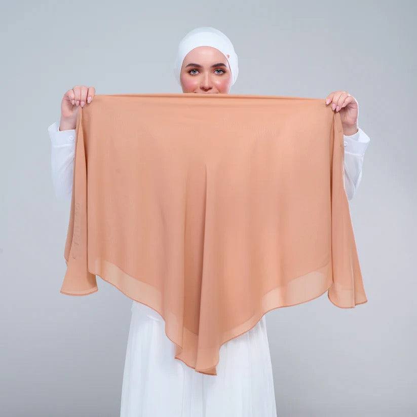 Instant Square Tag n' Go | Cotton Voile in Deep Cantaloupe