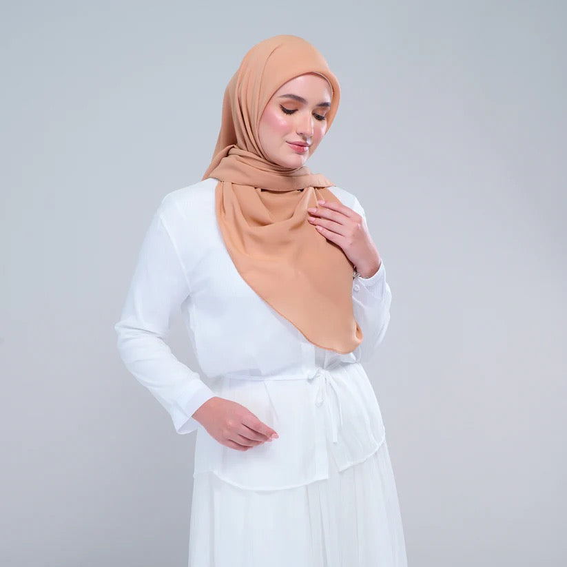 Instant Square Tag n' Go | Cotton Voile in Deep Cantaloupe