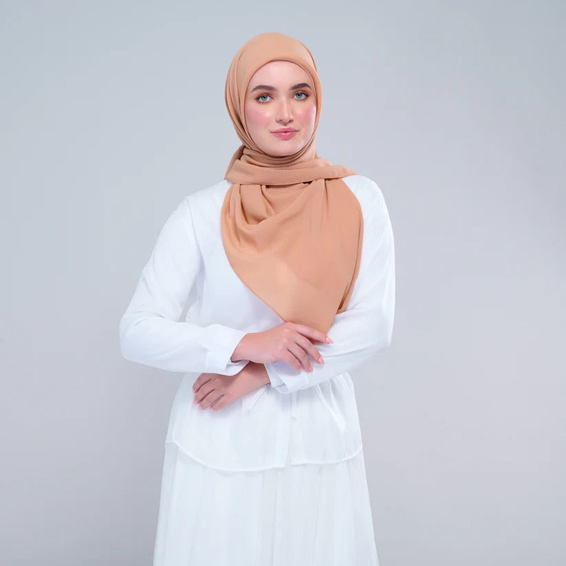 Instant Square Tag n' Go | Cotton Voile in Deep Cantaloupe