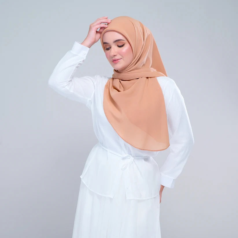 Instant Square Tag n' Go | Cotton Voile in Deep Cantaloupe