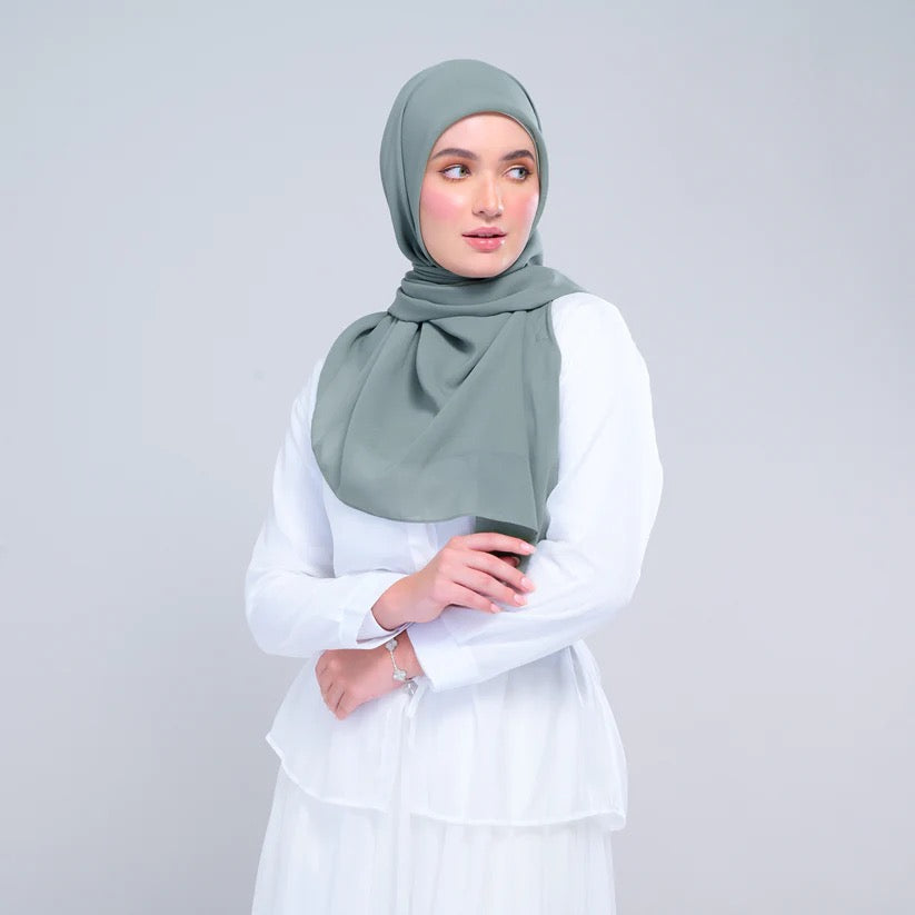 Instant Square Tag n' Go | Cotton Voile in Ocean Green