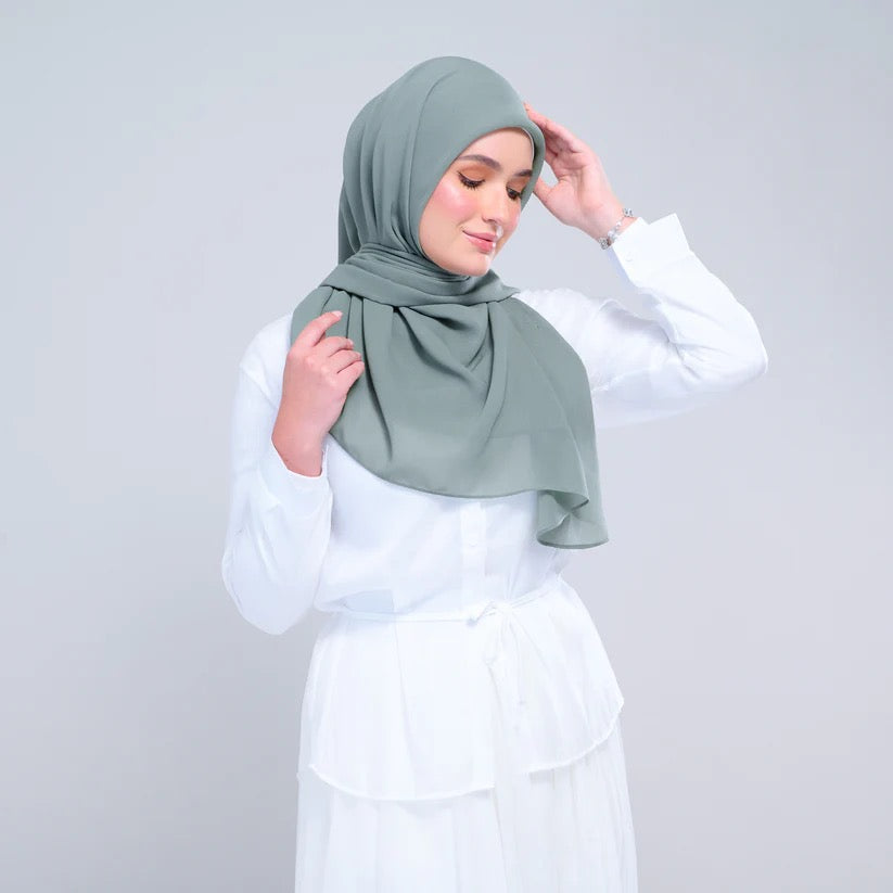 Instant Square Tag n' Go | Cotton Voile in Ocean Green