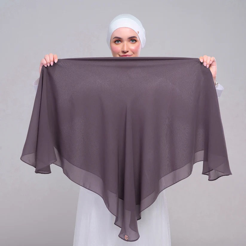Instant Square Tag n' Go | Cotton Voile in Dark Taupe