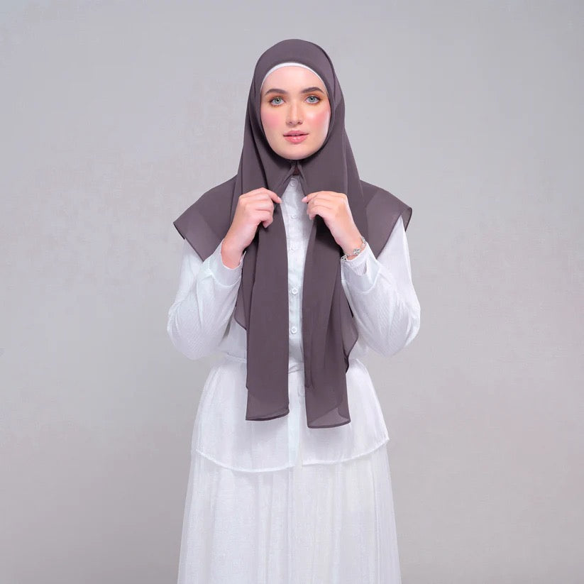 Instant Square Tag n' Go | Cotton Voile in Dark Taupe