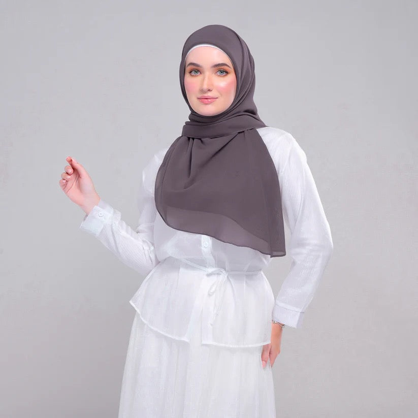Instant Square Tag n' Go | Cotton Voile in Dark Taupe