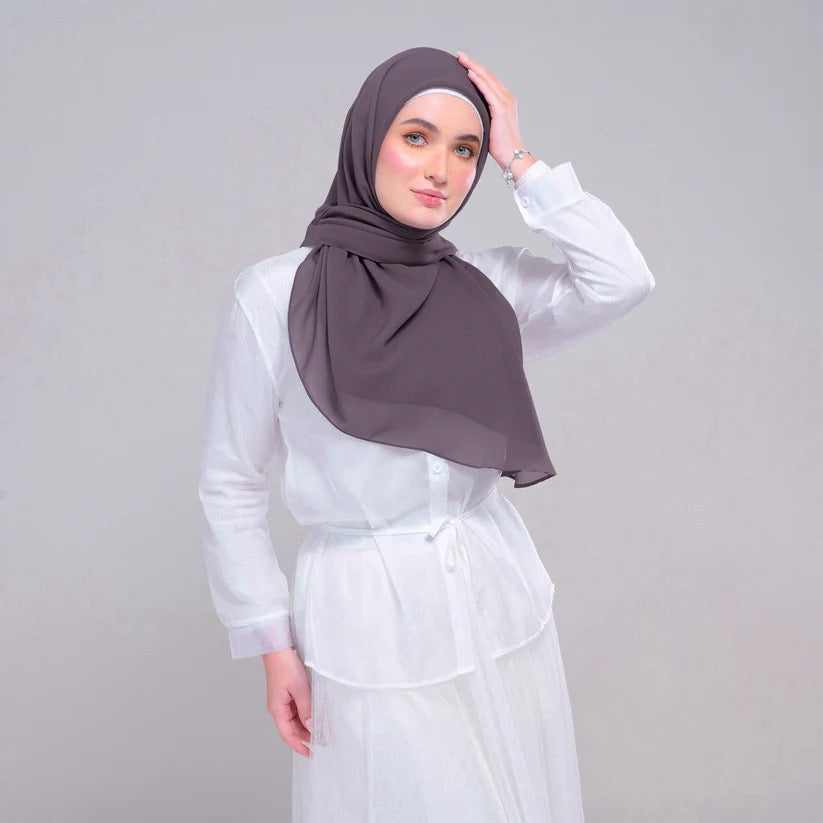 Instant Square Tag n' Go | Cotton Voile in Dark Taupe