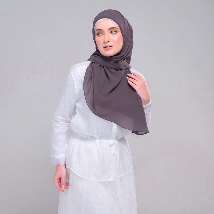 Instant Square Tag n' Go | Cotton Voile in Dark Taupe