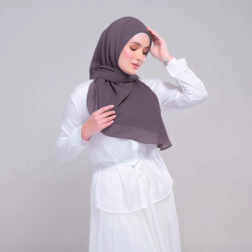 Instant Square Tag n' Go | Cotton Voile in Dark Taupe