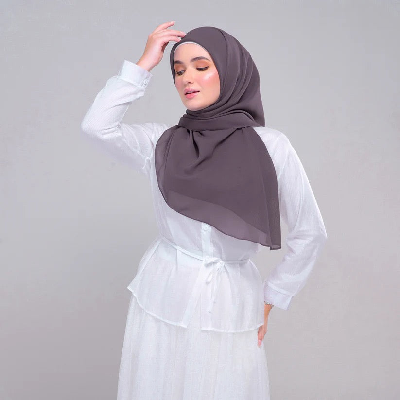 Instant Square Tag n' Go | Cotton Voile in Dark Taupe