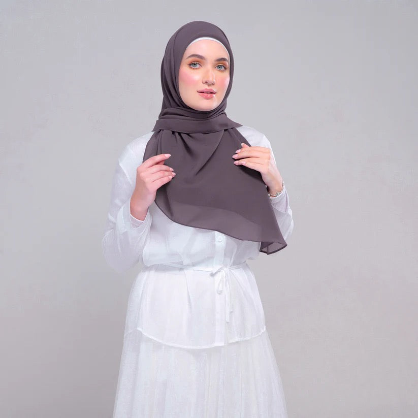 Instant Square Tag n' Go | Cotton Voile in Dark Taupe