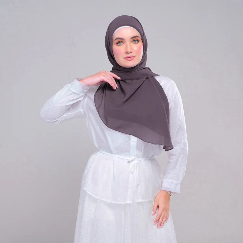 Instant Square Tag n' Go | Cotton Voile in Dark Taupe