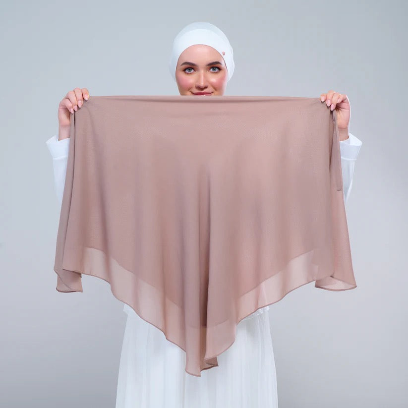 Instant Square Tag n' Go | Cotton Voile in Deep Chai