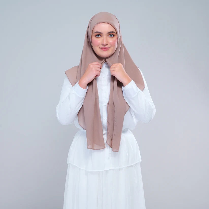 Instant Square Tag n' Go | Cotton Voile in Deep Chai