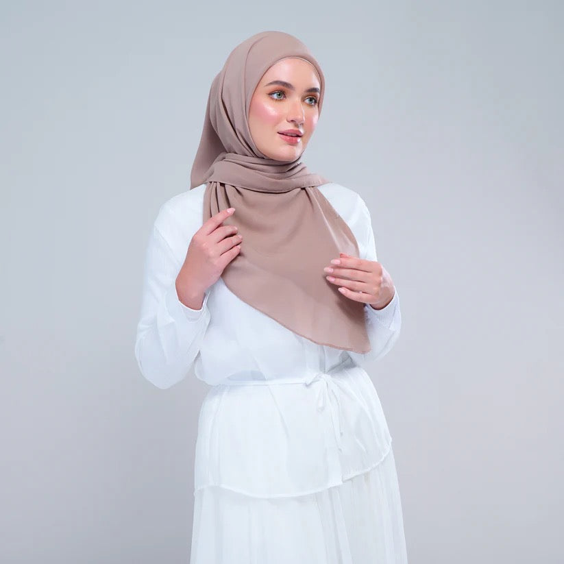 Instant Square Tag n' Go | Cotton Voile in Deep Chai