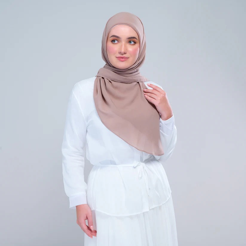 Instant Square Tag n' Go | Cotton Voile in Deep Chai
