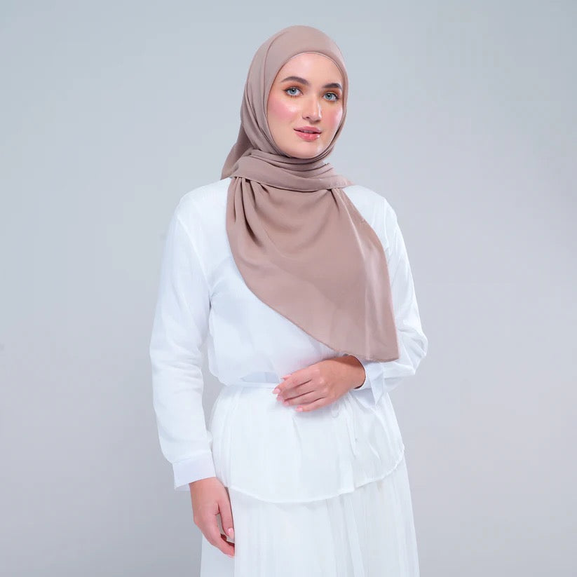 Instant Square Tag n' Go | Cotton Voile in Deep Chai