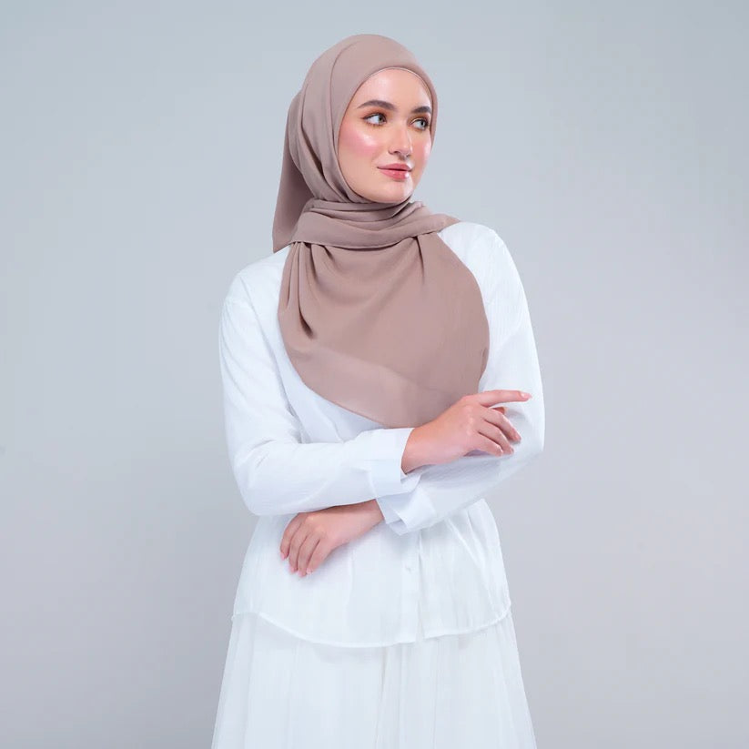 Instant Square Tag n' Go | Cotton Voile in Deep Chai