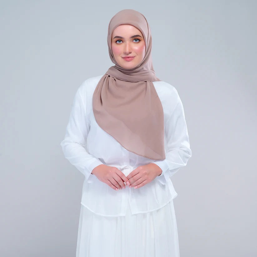 Instant Square Tag n' Go | Cotton Voile in Deep Chai