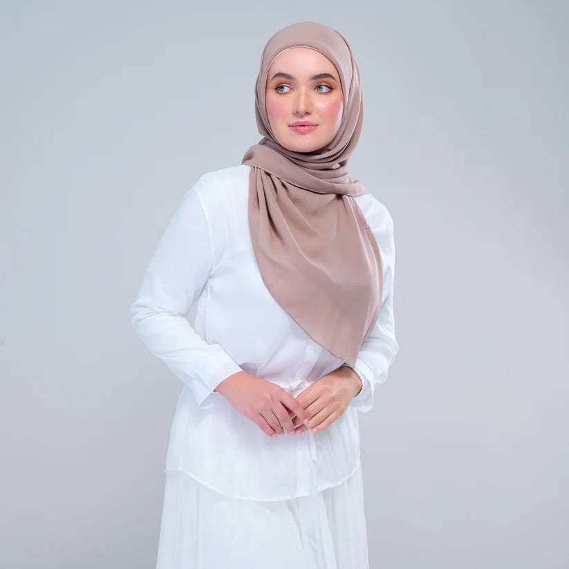 Instant Square Tag n' Go | Cotton Voile in Deep Chai
