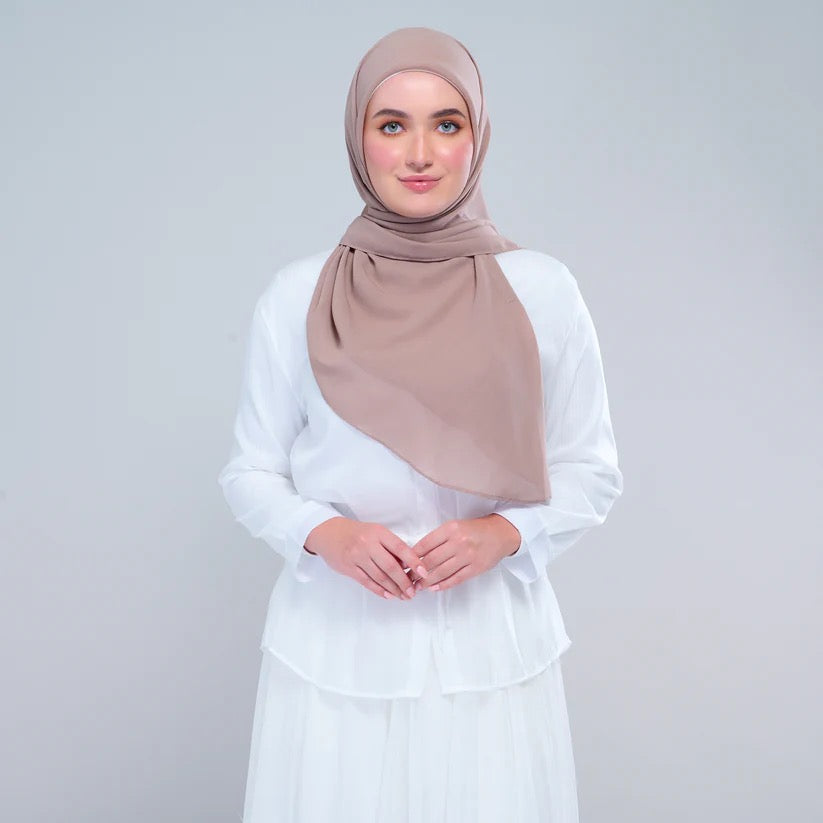 Instant Square Tag n' Go | Cotton Voile in Deep Chai