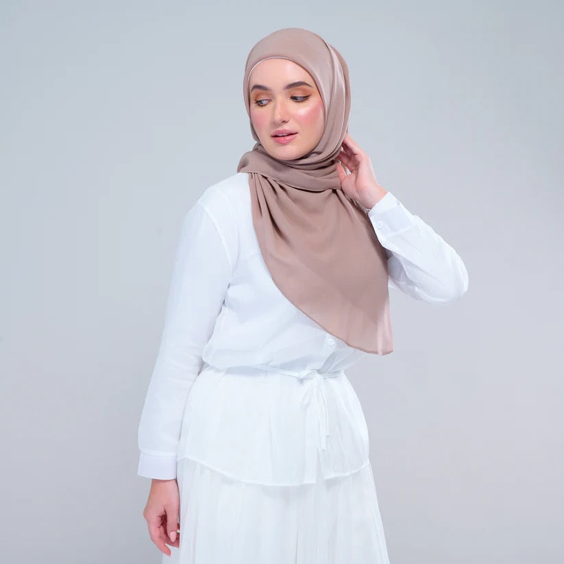 Instant Square Tag n' Go | Cotton Voile in Deep Chai