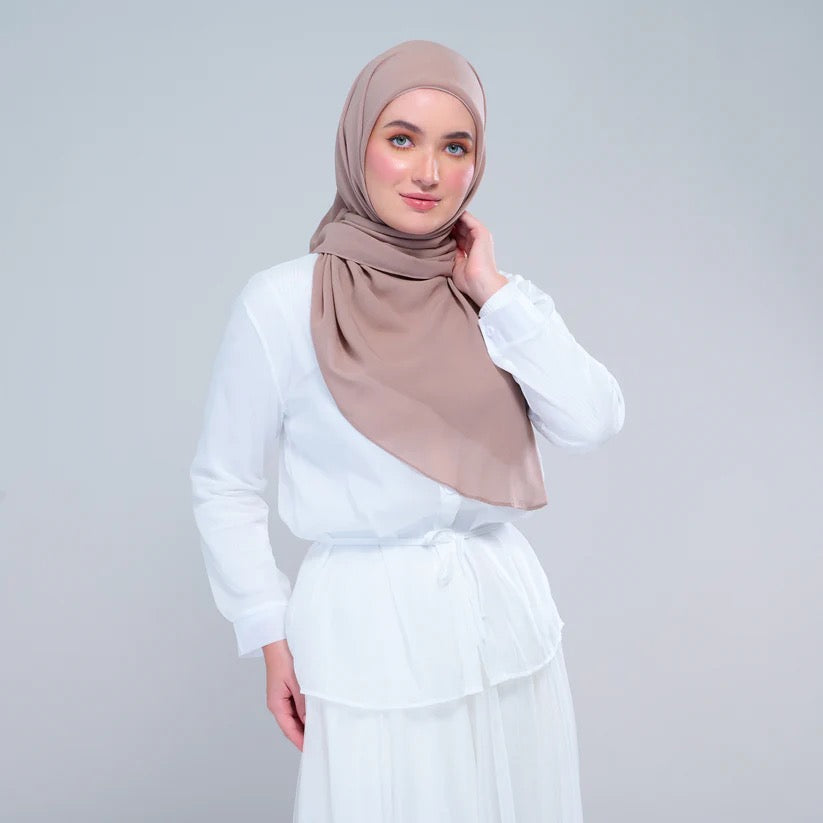 Instant Square Tag n' Go | Cotton Voile in Deep Chai