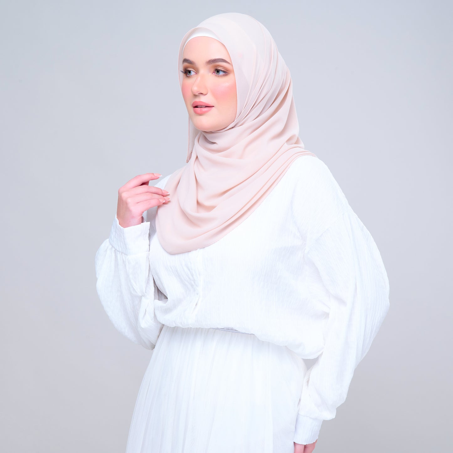 Semi Instant ikat in Nude Cream