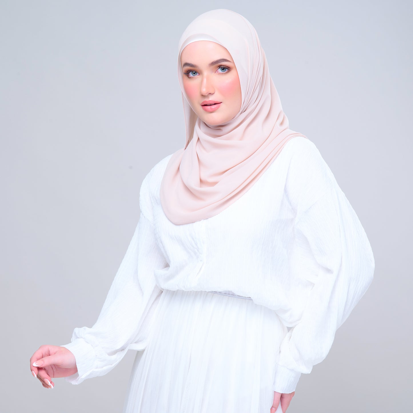 Semi Instant ikat in Nude Cream